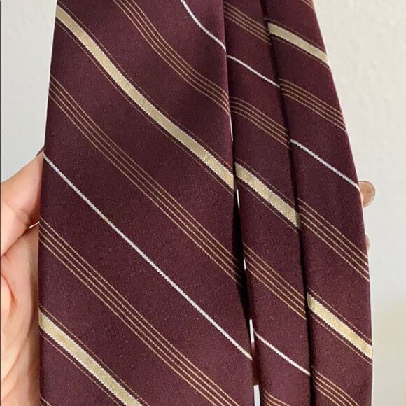 Lanvin Red Stripe Tie  - Picture 2 of 4